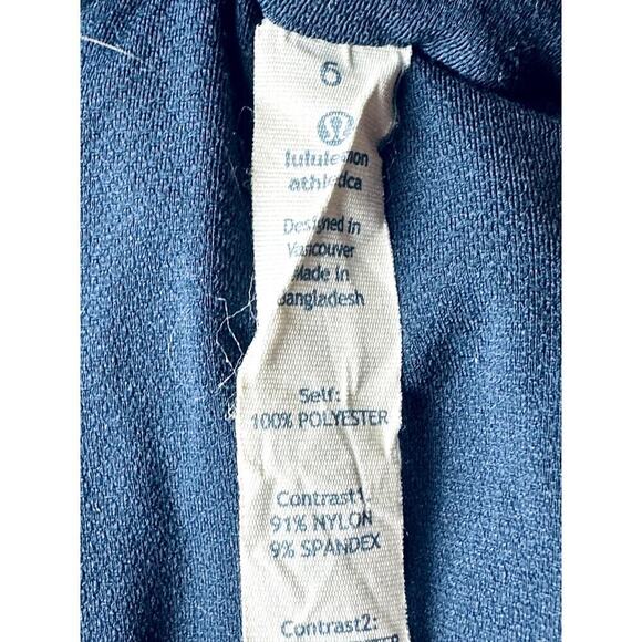 Lululemon Navy Full Zip Concealed Hood Lightweight Jacket Women's Size 6 - Picture 10 of 11